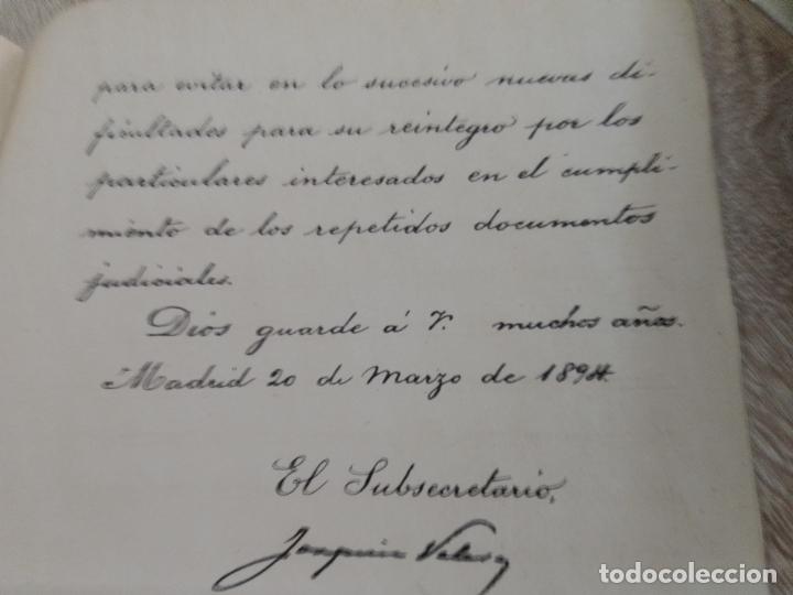 Documentos antiguos: Ministerio de Estado. Circular de 1894. Exhortos - Foto 3