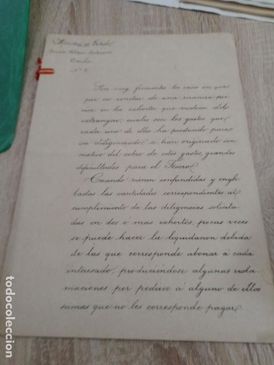 Documentos antiguos: Ministerio de Estado. Circular de 1894. Exhortos - Foto 1