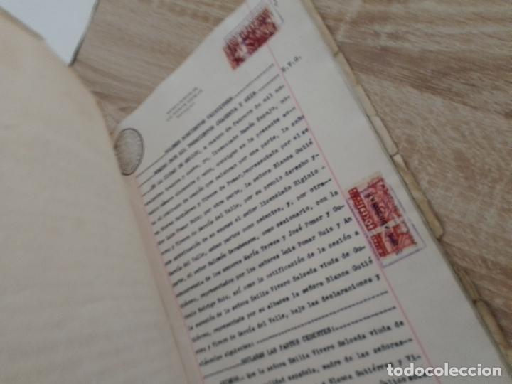 Documentos antiguos: Familia Pomar, exiliado de la guerra civil, Jerez, C&aacute;diz 1939. Documento legal. Timbres. M&eacute;xico