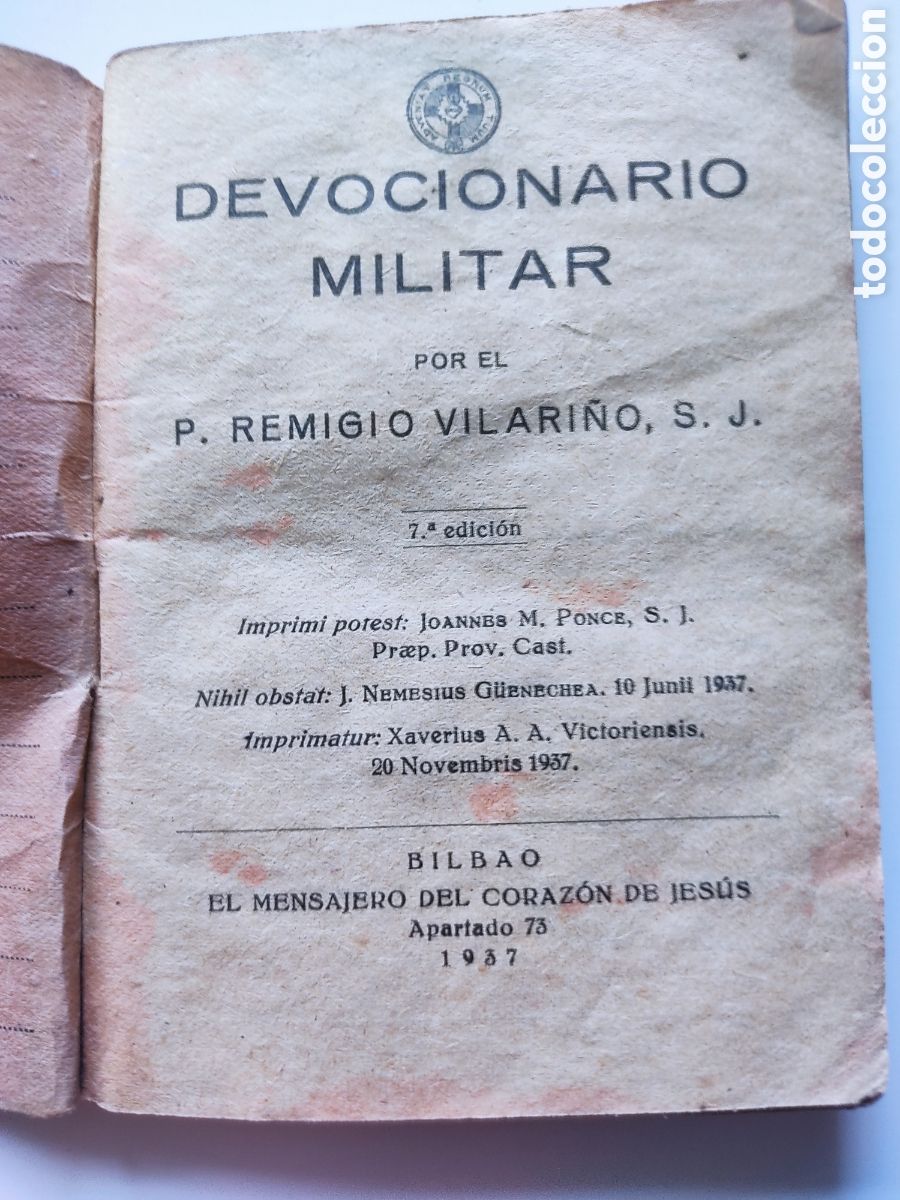 Documentos antiguos: devocionario militar 1937 - Foto 2