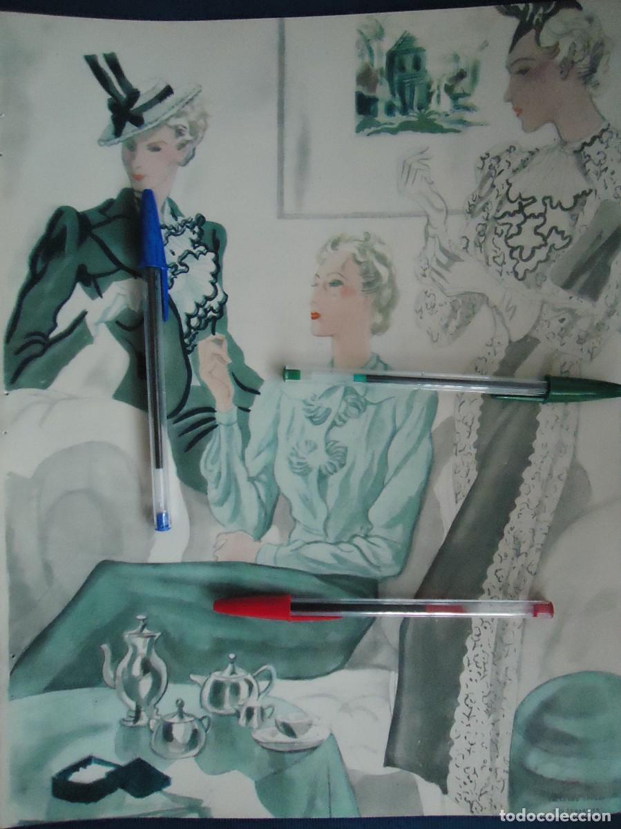 Documentos antiguos: publicidad vintage 1937 art deco a&ntilde;os 20 ropa moda femenina graficas offset san sebastian guipuzcoa