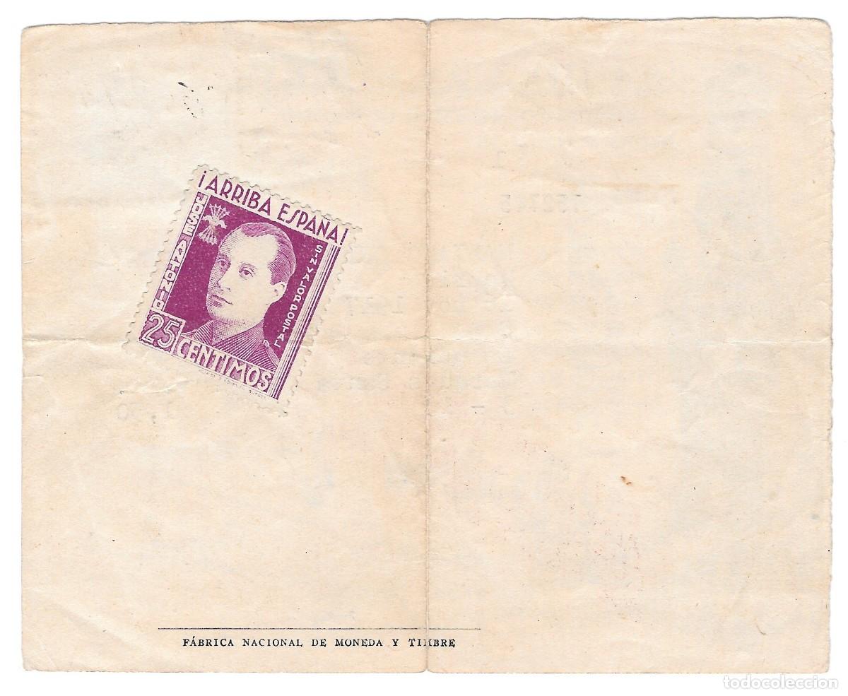 Documentos antiguos: C&Eacute;DULA PERSONAL 1940 - Foto 2