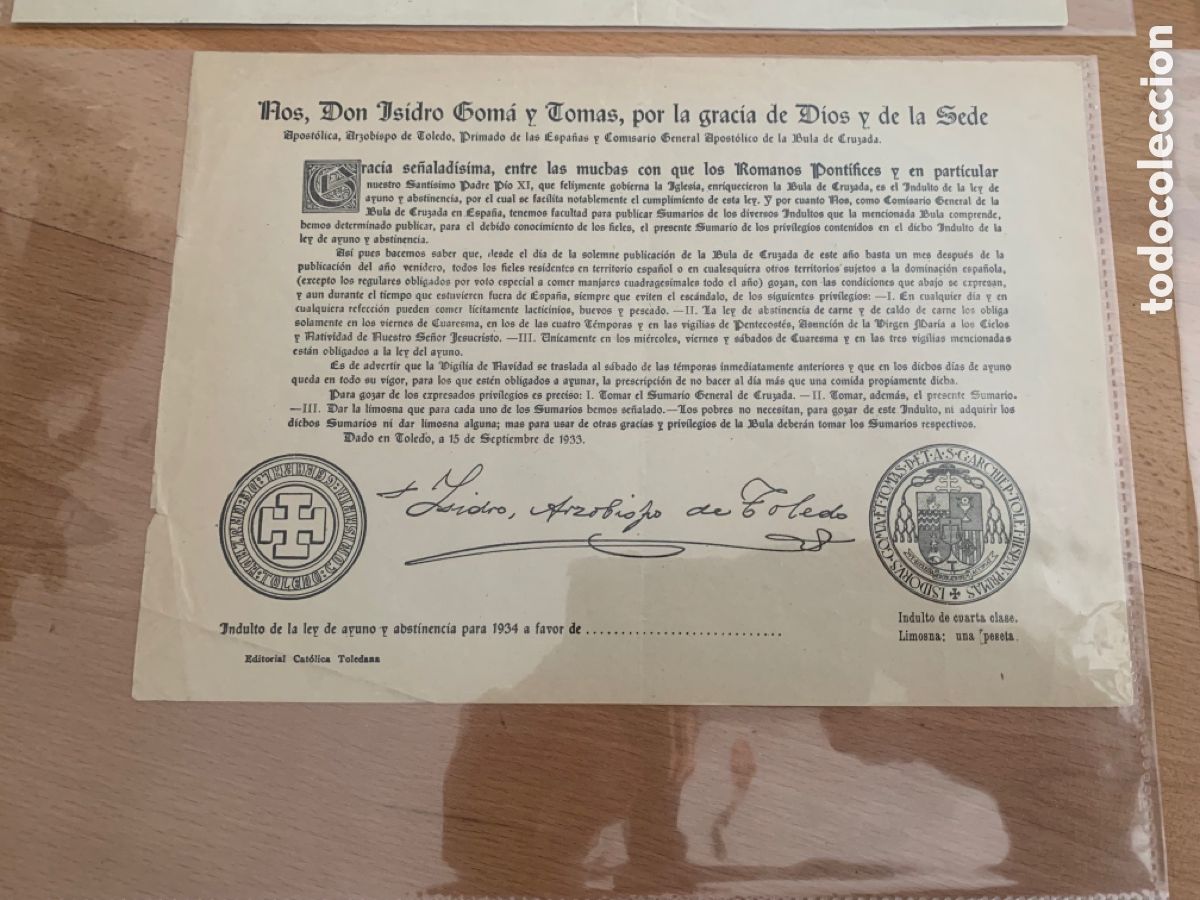 Documentos antiguos: Lote de 4 BULAS - Foto 5