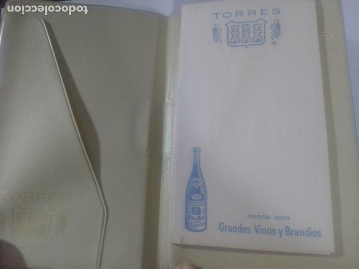 Documentos antiguos: Tarjetero para Apuntar Comandas con Libreta y Publicidad de Torres - Foto 1