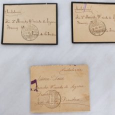 Documentos antiguos: LOTE 3 UNIDADES CARTA CON MATASELLO MINISTERIO DE LA GUERRA