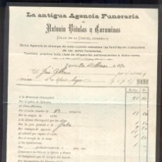 Documenti antichi: NUMULITE R1* LA ANTIGUA AGENCIA FUNERARIA ANTONIO VIÑOLAS COROMINAS FIGUERAS FIGUERES FÚNEBRE