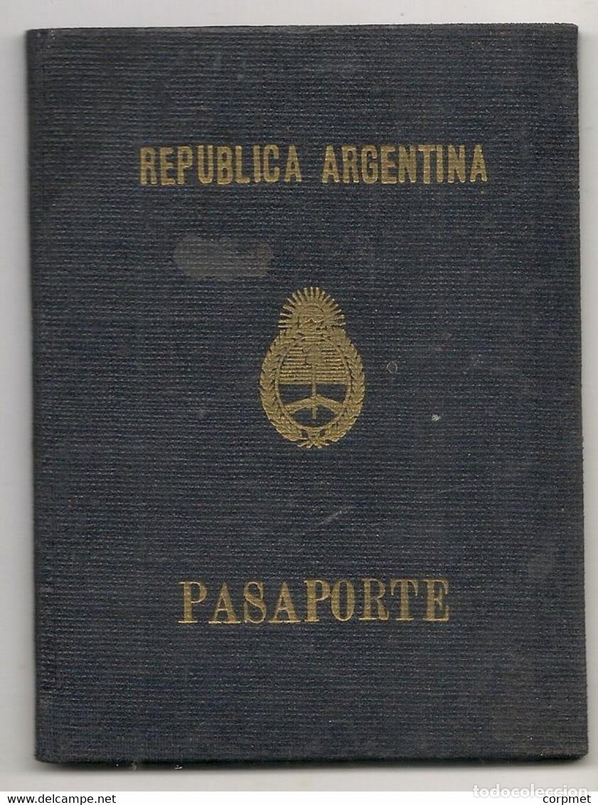 Old Documents: PASAPORTE ARGENTINA 1957 emitido en ASUNCION - PARAGUAY - CONSULAR STAMP