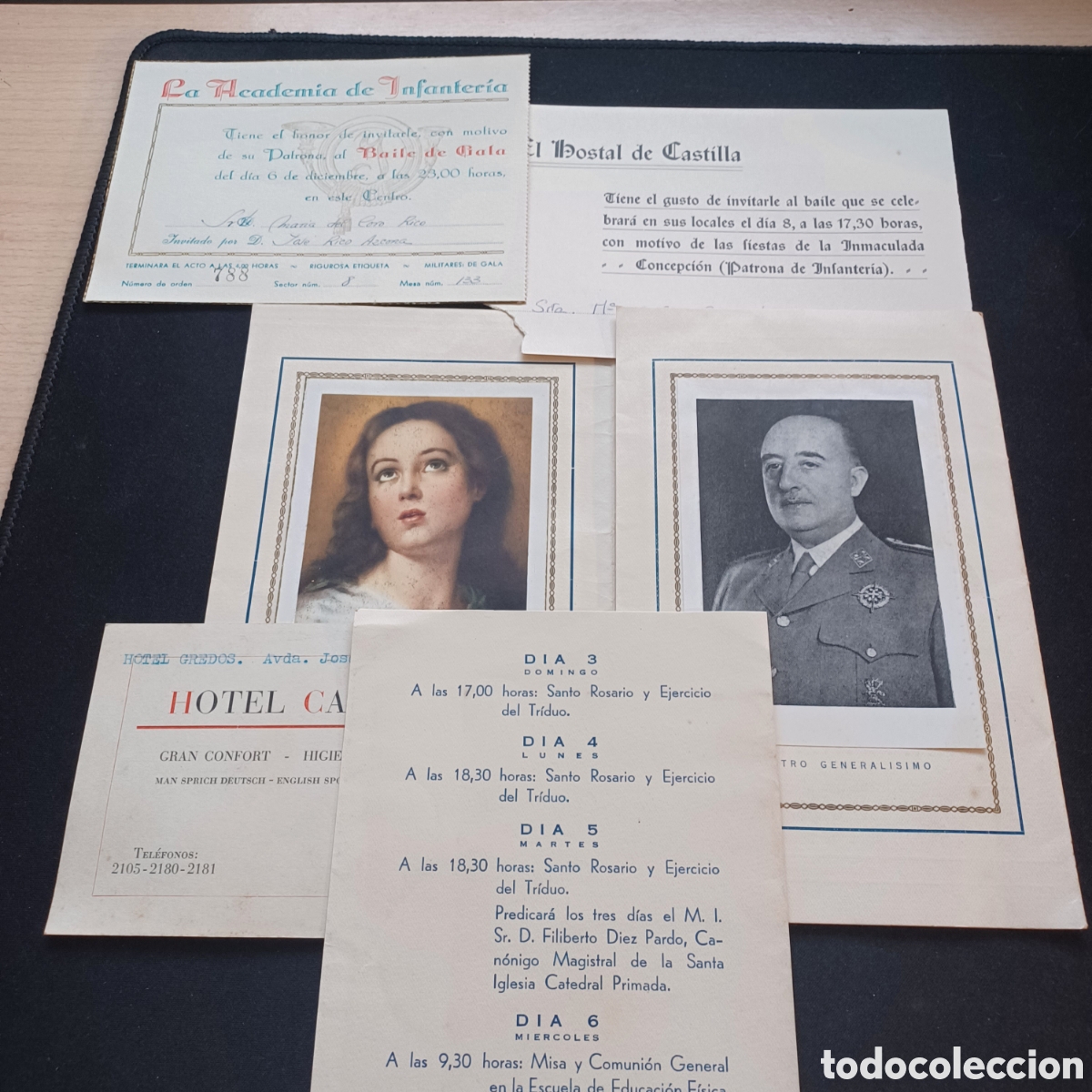 Documentos antiguos: ACADEMIA DE INFANTERIA 1961 -INVITACION Y PROGRAMA BAILE DE GALA - Foto 1