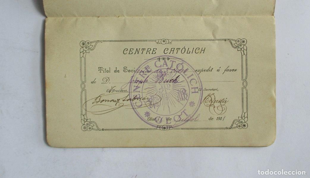 Documentos antiguos: CENTRE CATOLIC DOLOT Y SA COMARCA - A&Ntilde;0 1911 - Foto 4