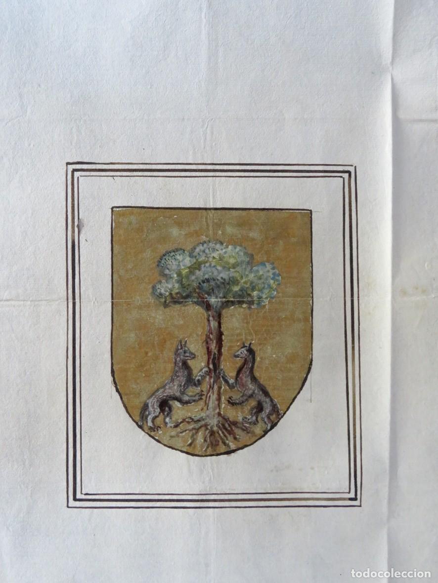Documentos antiguos: ESCUDO DE ARMAS DE MIRAVALLES