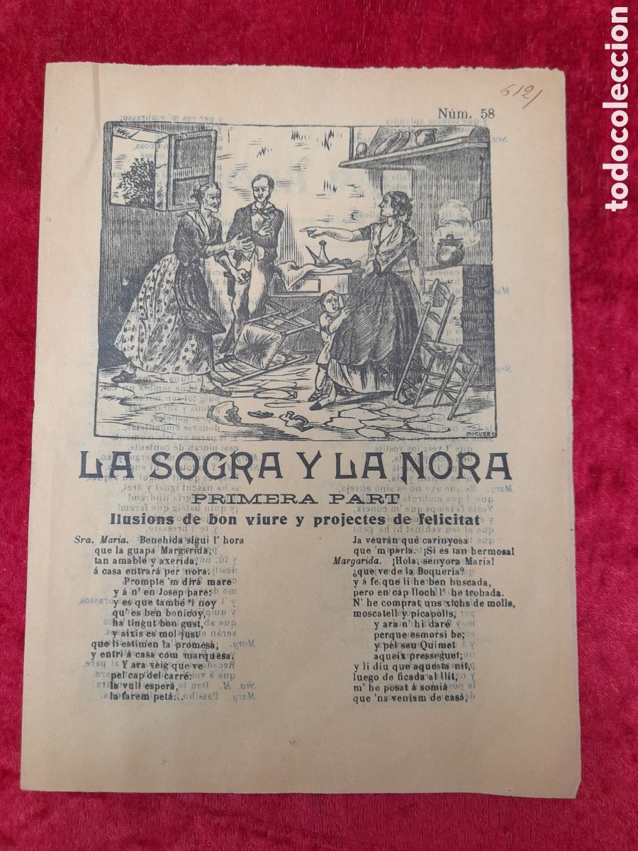 Documentos antiguos: PR-2721. LA SOGRA Y LA NORA. - Foto 1