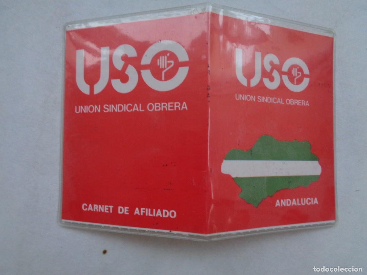 Documentos antiguos: UNION SINDICAL OBRERA U.S.O. : CARNET AFILIADO USTA-USO . SEVILLA , 1988 - Foto 2