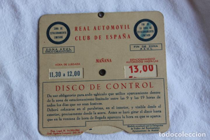 Alte Dokumente: DISCO CONTROL REAL AUTOMOVIL CLUB DE ESPA&Ntilde;A ZONA AZUL MADRID