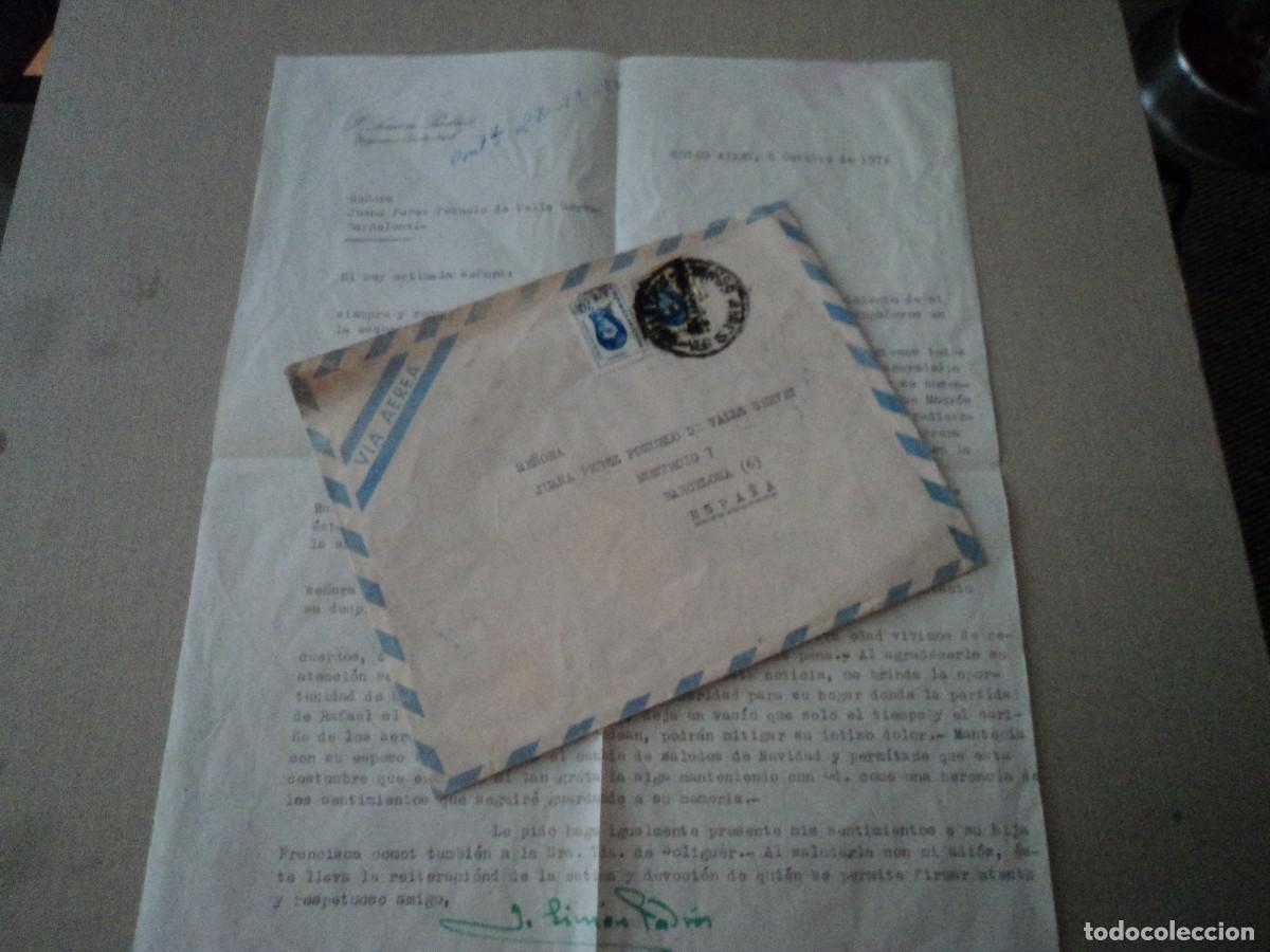 Documentos antiguos: extensa carta de pesame desde buenos aires a barcelona, ingenieros industriales, 1973