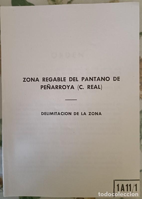 Documentos antiguos: 1959, PLAN GENERAL DE COLONIZACION, ZONA REGABLE DEL PANTANO DE PE&Ntilde;ARROYA, CIUDAD REAL