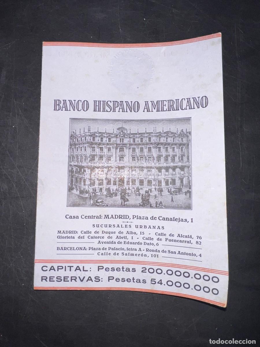 Documentos antiguos: BANCO HISPANO AMERICANO. BALANCE E 20 DE JUNIO DE 1933. VER - Foto 1