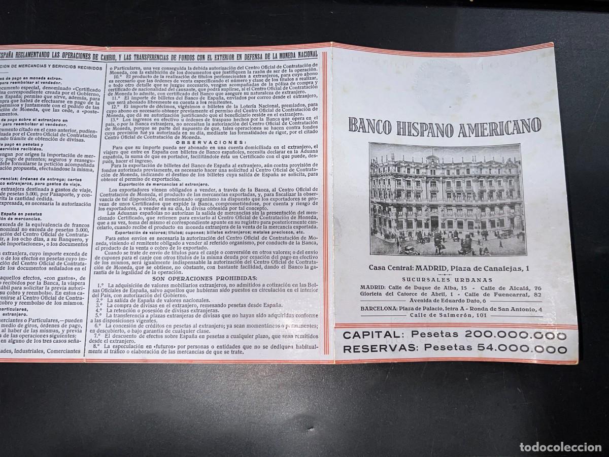 Documentos antiguos: BANCO HISPANO AMERICANO. BALANCE E 20 DE JUNIO DE 1933. VER - Foto 4
