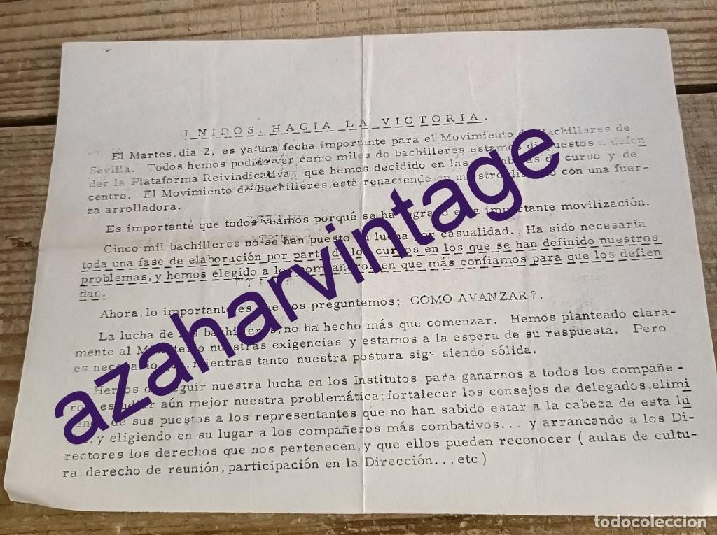 Old Documents: TRANSICION, PASQUIN JOVEN GUARDIA ROJA, LUCHA DE BACHILLERES SEVILLANOS, RARO