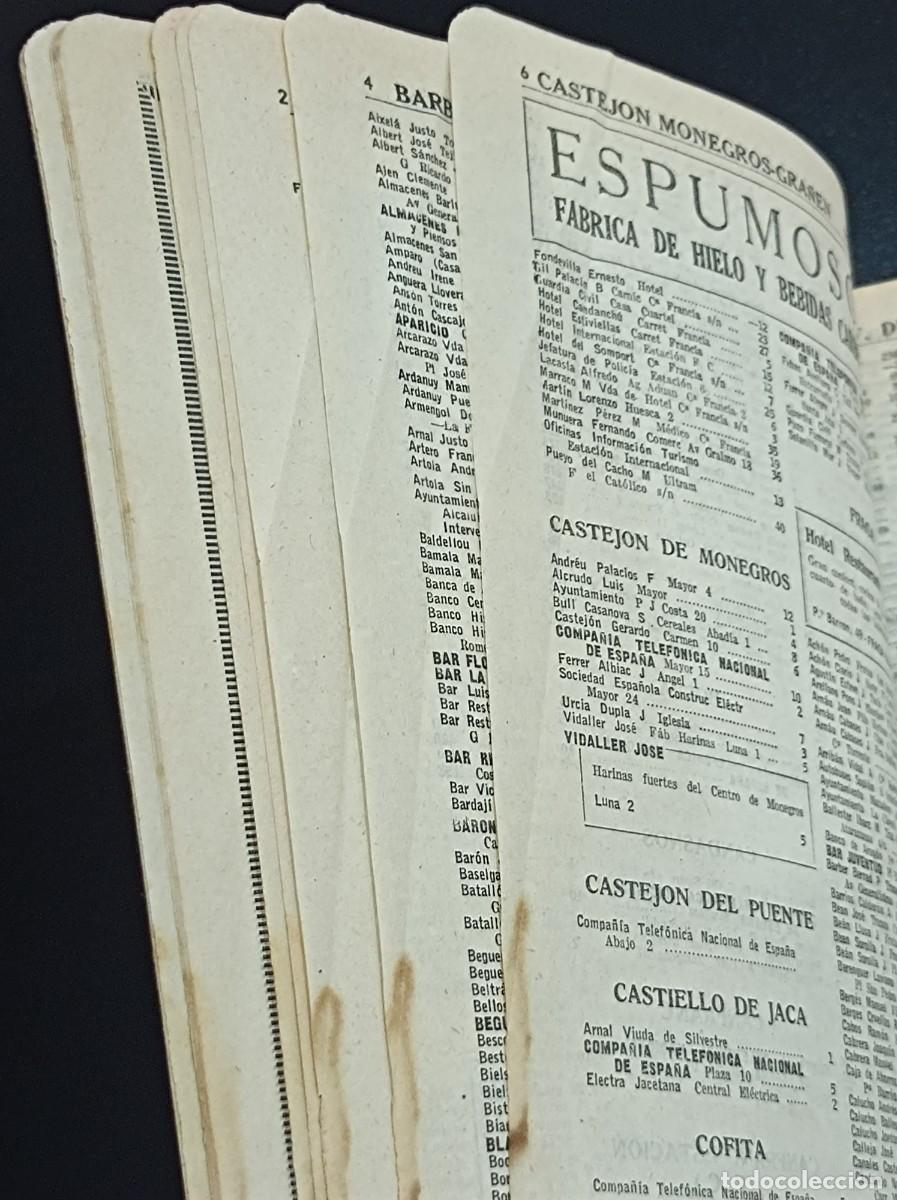 Documentos antiguos: GU&Iacute;A TELEF&Oacute;NICA HUESCA Y PROVINCIA 1955 - Foto 15