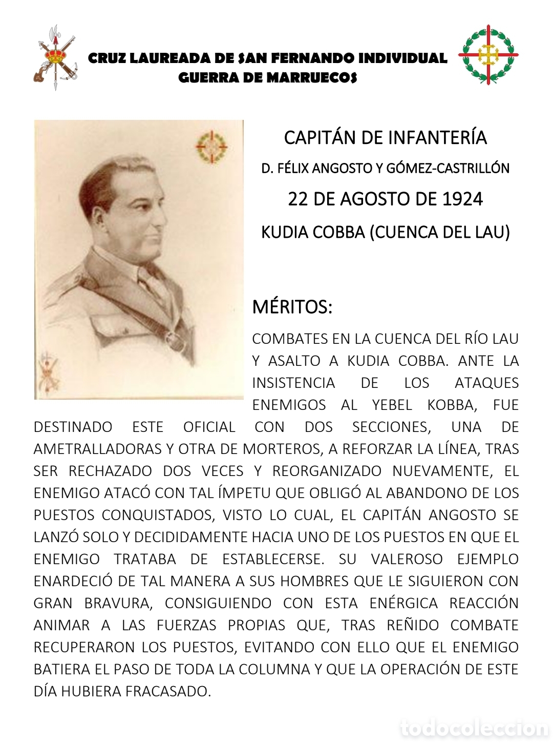 Documentos antiguos: Laureados de la Legi&oacute;n - Foto 1