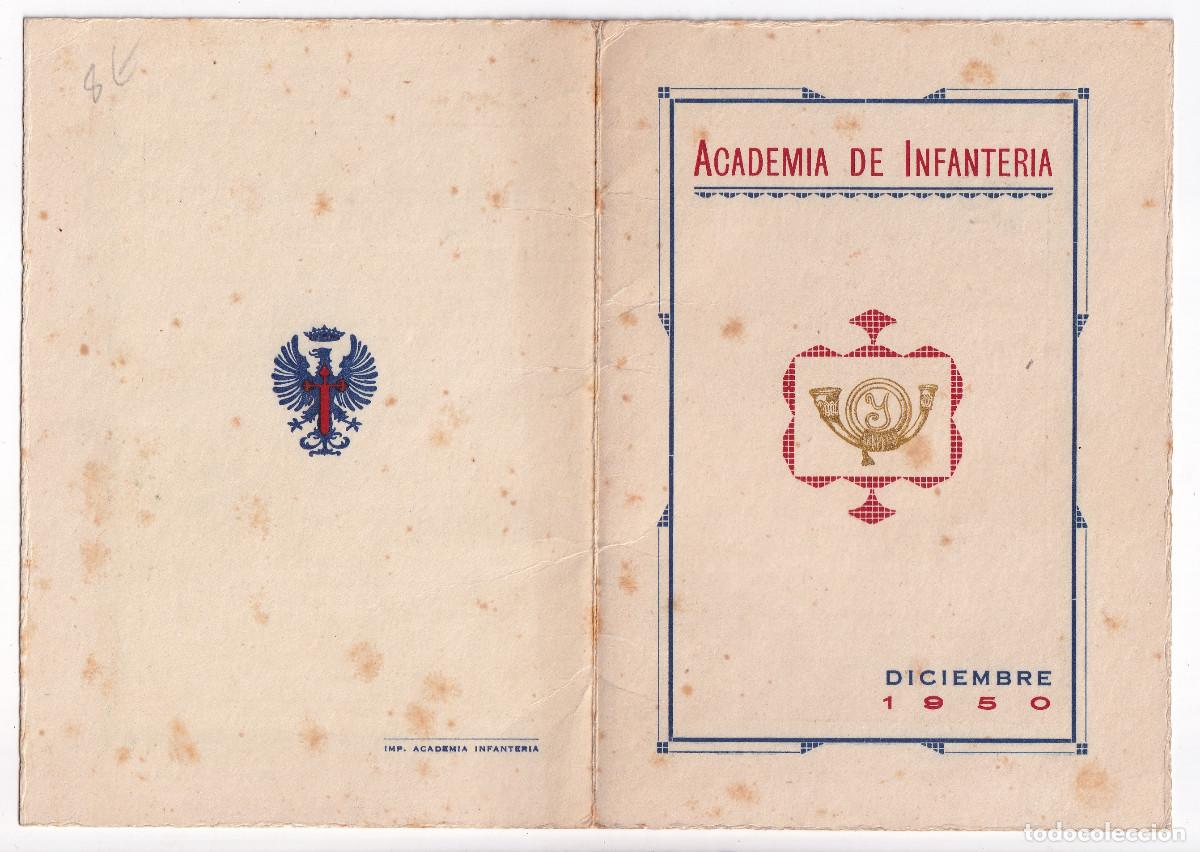 Documentos antiguos: ACADEMIA DE INFANTER&Iacute;A. PROGRAMA FESTIVIDAD DE SU PATRONA. 1950 - Foto 1