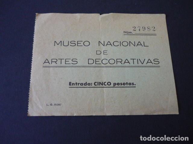 Alte Dokumente: MADRID MUSEO NACIONAL DE ARTES DECORATIVAS ENTRADA
