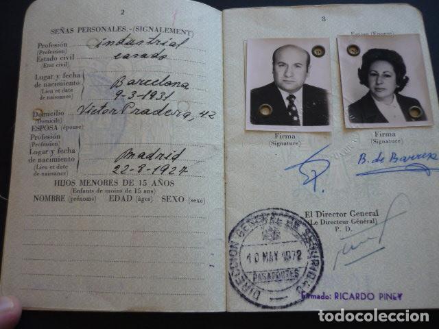 Documentos antiguos: PASAPORTE ESPA&Ntilde;A 1972 MATRIMONIO - Foto 3