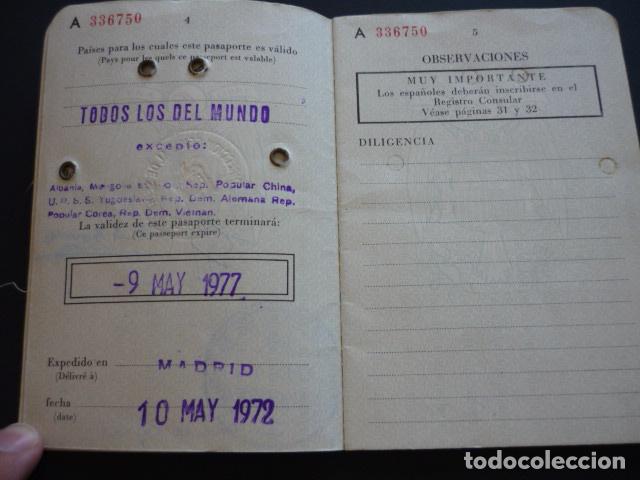 Documentos antiguos: PASAPORTE ESPA&Ntilde;A 1972 MATRIMONIO - Foto 4