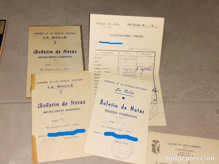 Documentos antiguos: Documentos escuela. Boletines calificaciones. Diversas &eacute;pocas - Foto 3