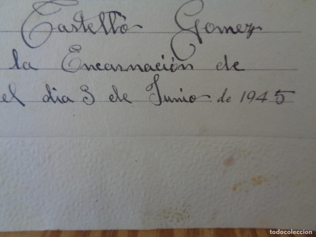 Documentos antiguos: &iexcl;&iexcl; RECUERDO DE LA 1&ordf; COMUNION. 03 Junio de 1945. !! C-13. - Foto 4