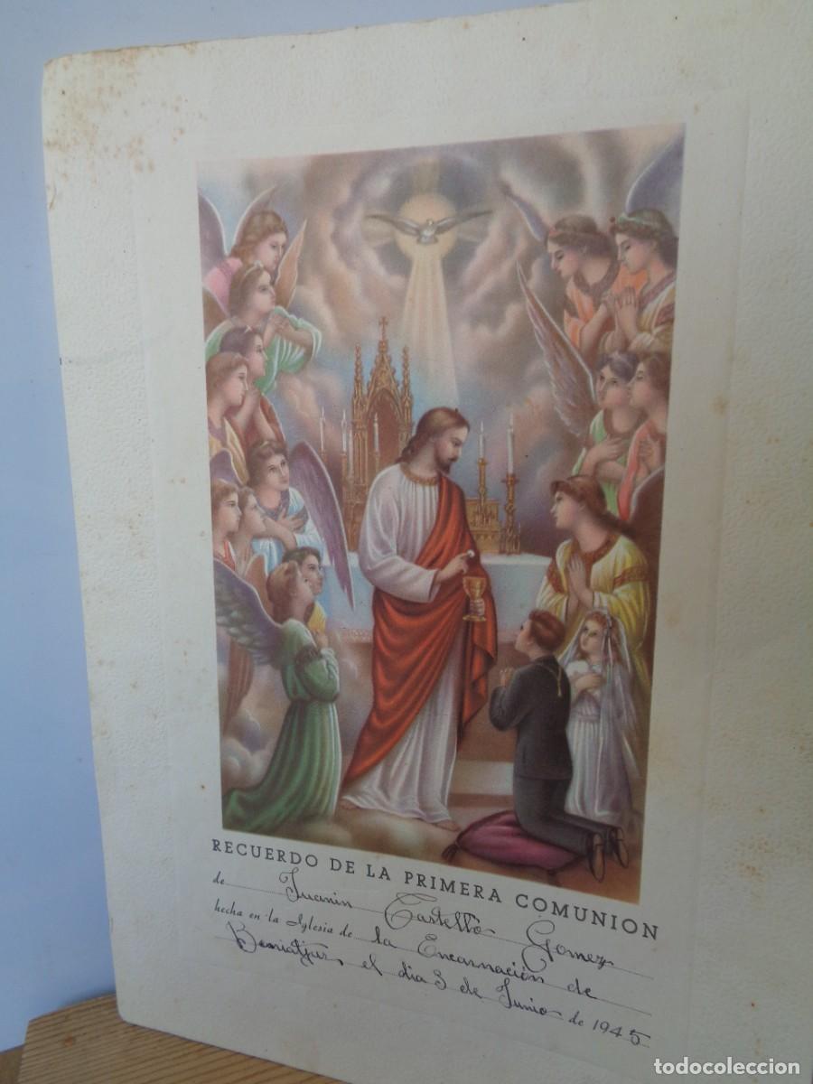 Documentos antiguos: &iexcl;&iexcl; RECUERDO DE LA 1&ordf; COMUNION. 03 Junio de 1945. !! C-13. - Foto 5
