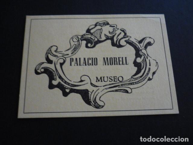 Documentos antiguos: PALMA DE MALLORCA PALACIO MORELL MUSEO TARJETA PUBLICITARIA