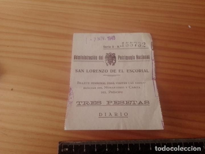 Documentos antiguos: ENTRADA - SAN LORENZO DE EL ESCORIAL - A&Ntilde;O 1949