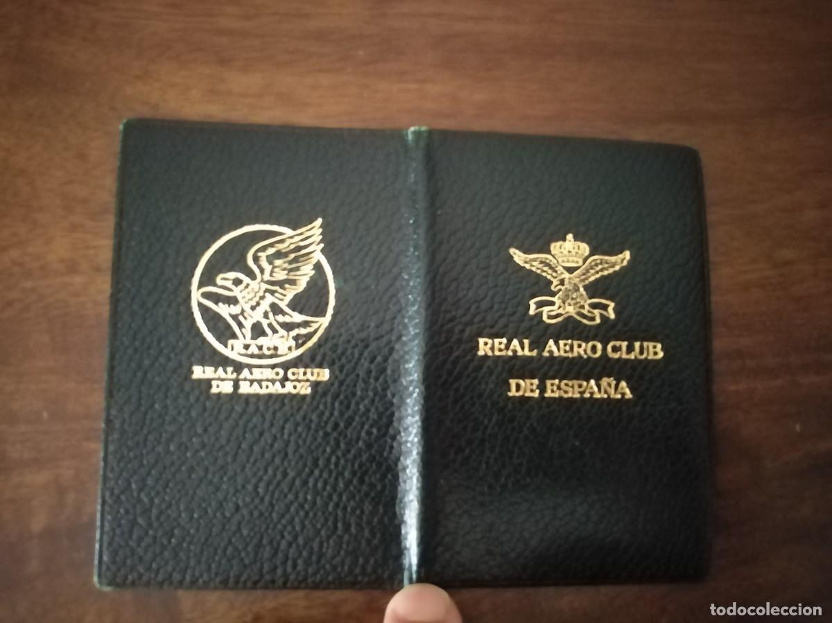 Documents Anciens: Carterita carnet Real Aero-Club de Badajoz y Real Aero-Club de Espa&ntilde;a.