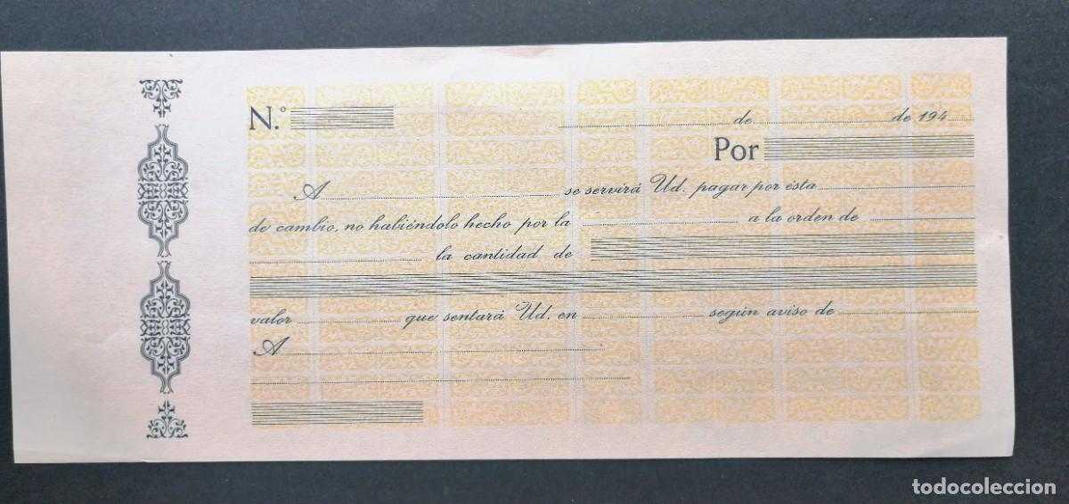 Documents Anciens: LETRA DE CAMBIO SIN RELLENAR. 1940. ENVIO INCLUIDO