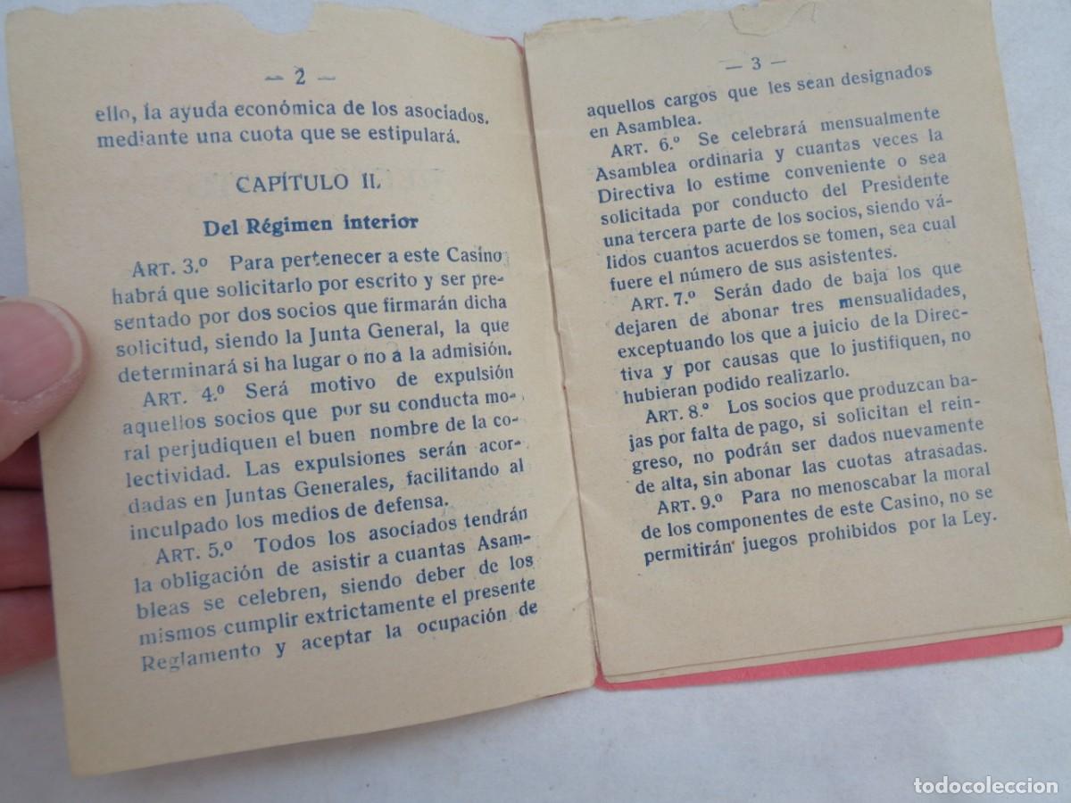 Documentos antiguos: PE&Ntilde;A DE LOS BUENOS AMIGOS : REGLAMENTO - CARNET . SEVILLA , 1935 - Foto 3