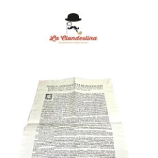 Documentos antiguos: ANTIGUO DOCUMENTO. GRAN FOLIO. EN CATALÁN. D. FR. ANTON MANUEL DE HARTALEJO. CIRCA 1770. OBISPO DE V