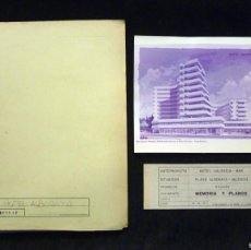 Documenti antichi: ANTEPROYECTO HOTEL VALENCIA MAR, 4 ESTRELLAS. PLAYA ALBORAYA (VALENCIA), 1970
