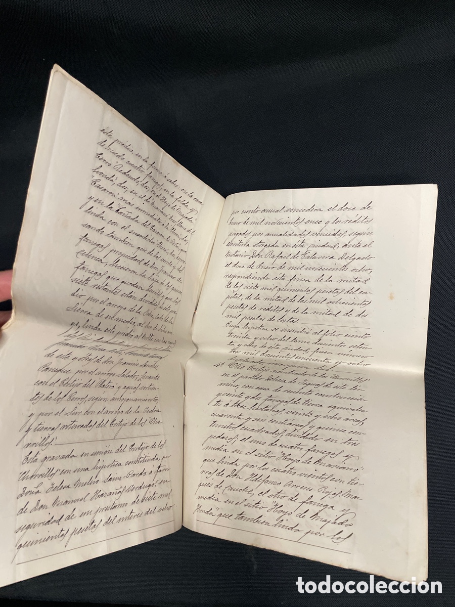 Documentos antiguos: 1909 - Antequera (M&aacute;laga) - Escritura de Compra Venta - Foto 3