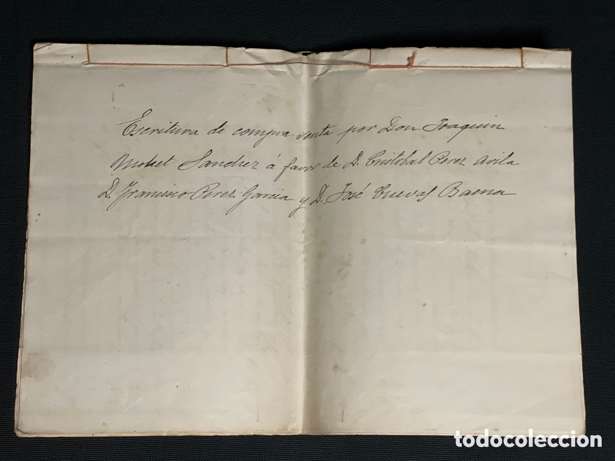 Documentos antiguos: 1909 - Antequera (M&aacute;laga) - Escritura de Compra Venta - Foto 1