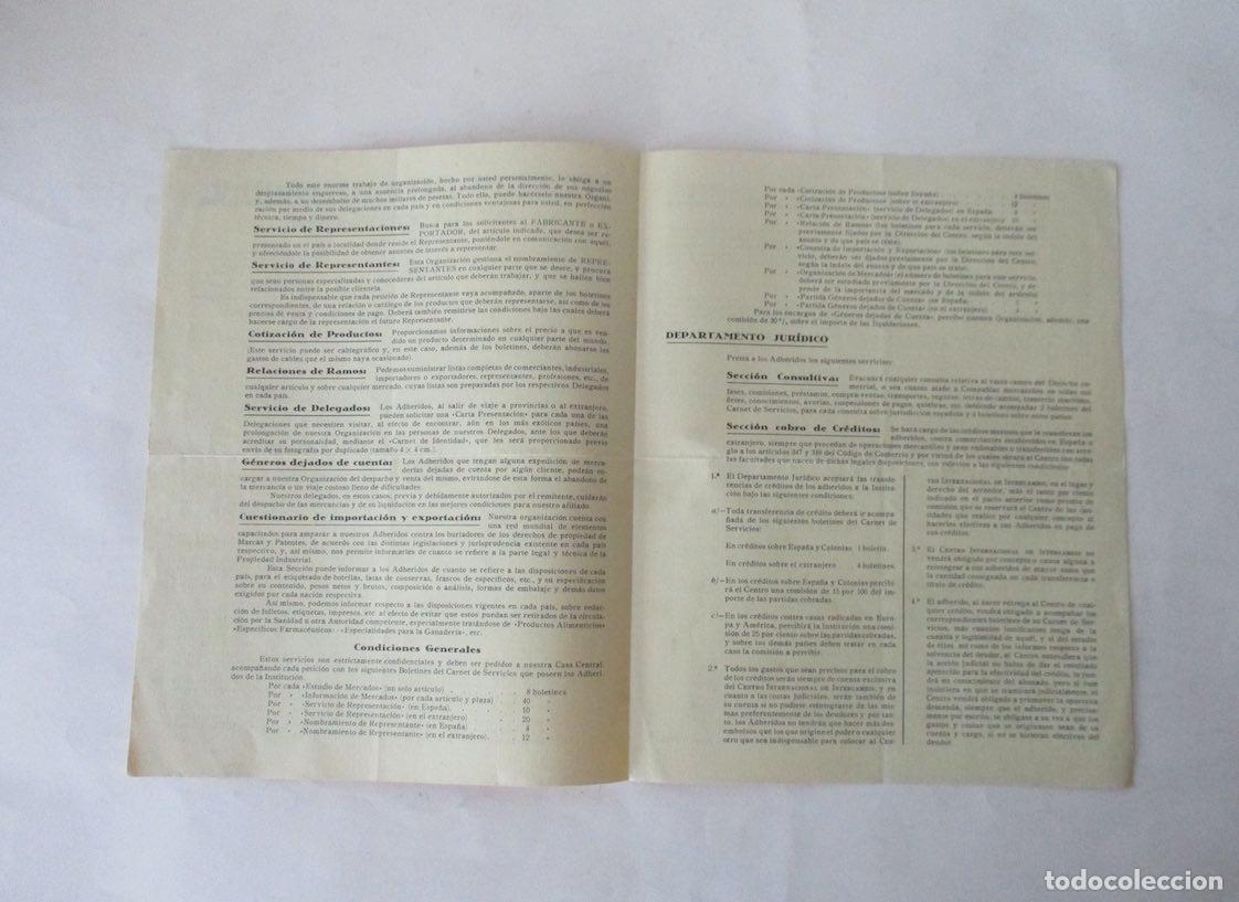 Documentos antiguos: CENTRO INTERNACIONAL DE INTERCAMBIO - A&Ntilde;O 1930 - Foto 2