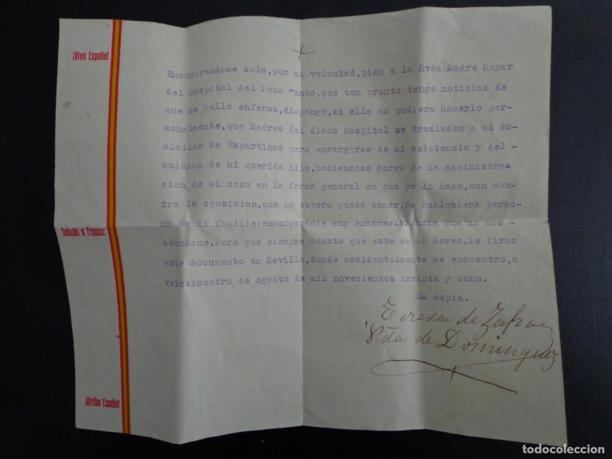 Documentos antiguos: CARTA 1938 MEMBRETE SALUDO A FRANCO &iexcl;VIVA ESPA&Ntilde;A! &iexcl;ARRIBA ESPA&Ntilde;A! // GUERRA CIVIL ESPA&Ntilde;OLA