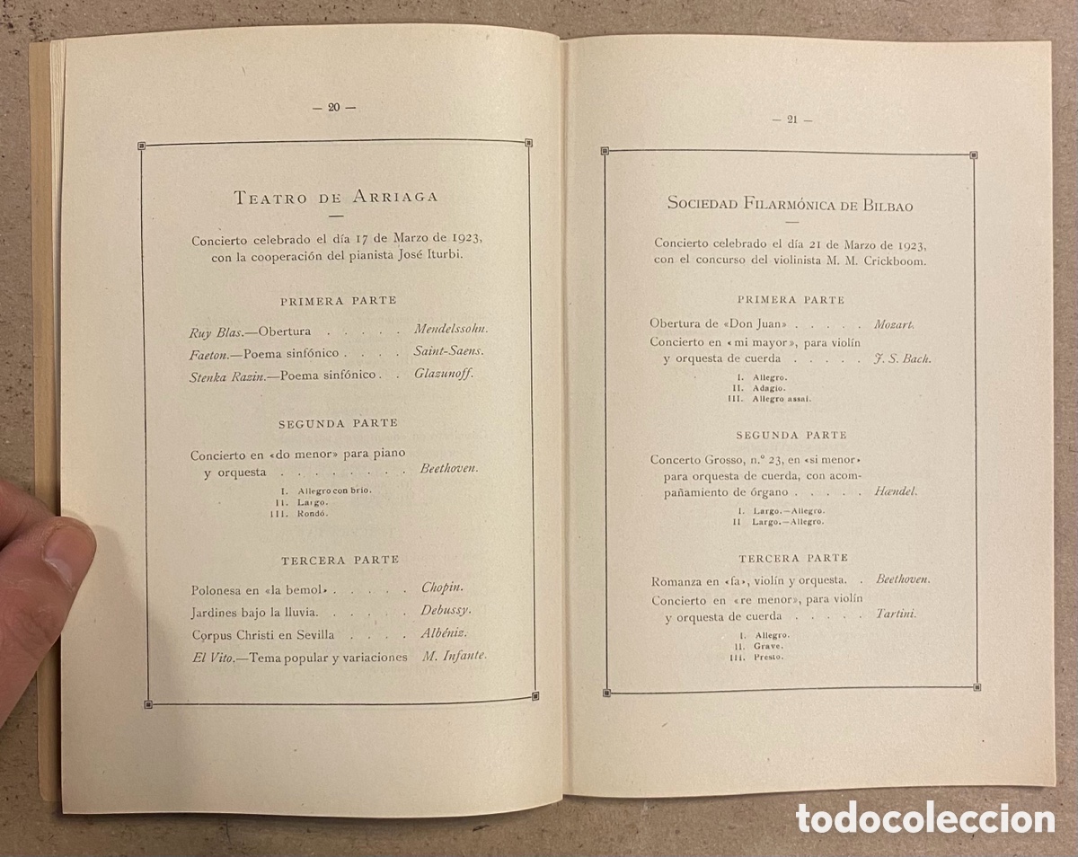 Documentos antiguos: ORQUESTA SINF&Oacute;NICA DE BILBAO. MEMORIA CORRESPONDIENTE AL EJERCICIO 1923-24. - Foto 6