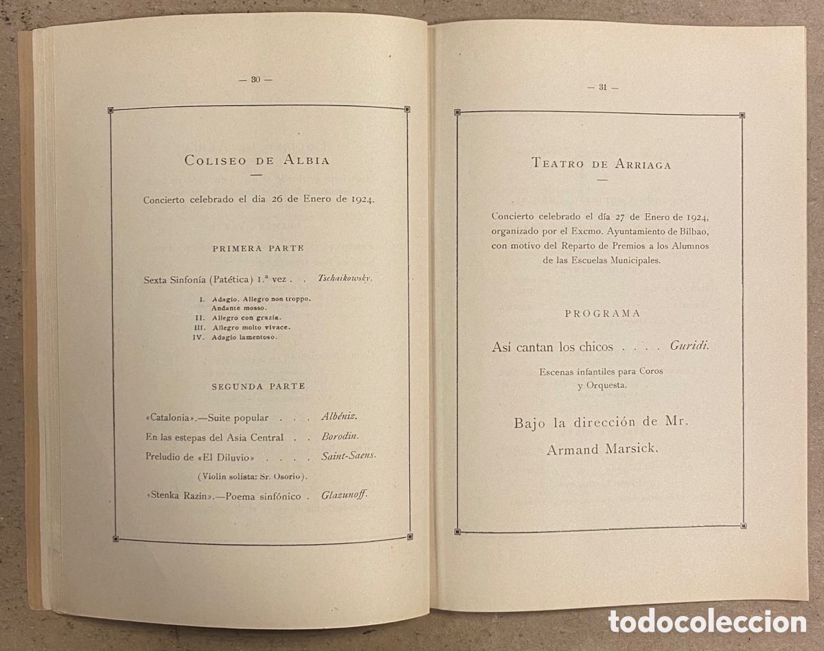 Documentos antiguos: ORQUESTA SINF&Oacute;NICA DE BILBAO. MEMORIA CORRESPONDIENTE AL EJERCICIO 1923-24. - Foto 7