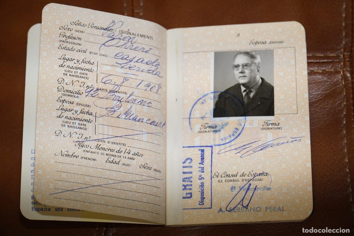 Documentos antiguos: PASAPORTE DEL ARTISTA ENRIC CROUS VIDAL - LERIDA - Foto 3