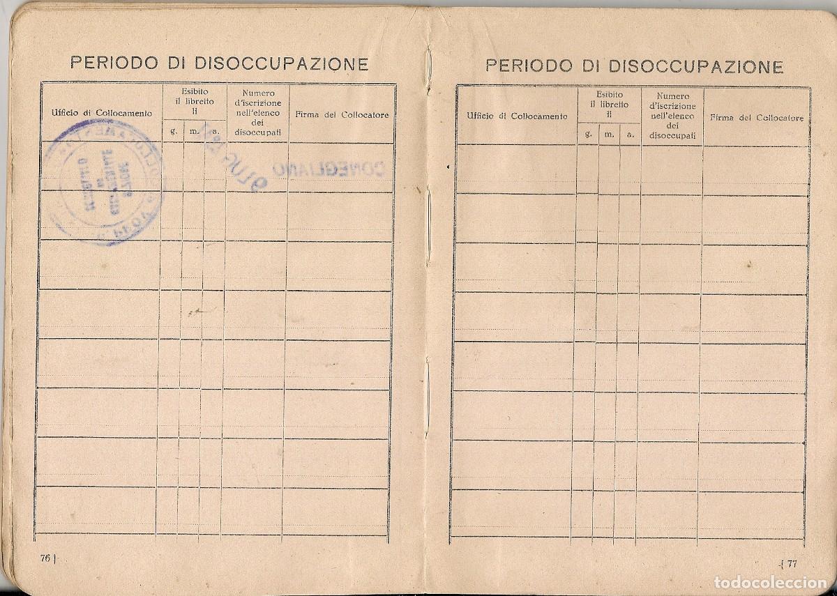 Documentos antiguos: PASAPORTE de ITALIA + CONJUNTO DE DOCUMENTOS emitidos en CONEGLIANO - TREVISO - Foto 11