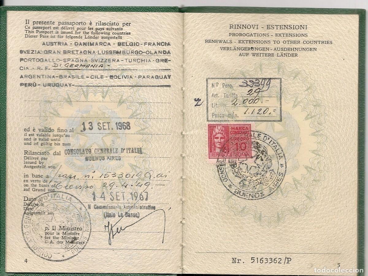 Documentos antiguos: PASAPORTE de ITALIA + CONJUNTO DE DOCUMENTOS emitidos en CONEGLIANO - TREVISO - Foto 20