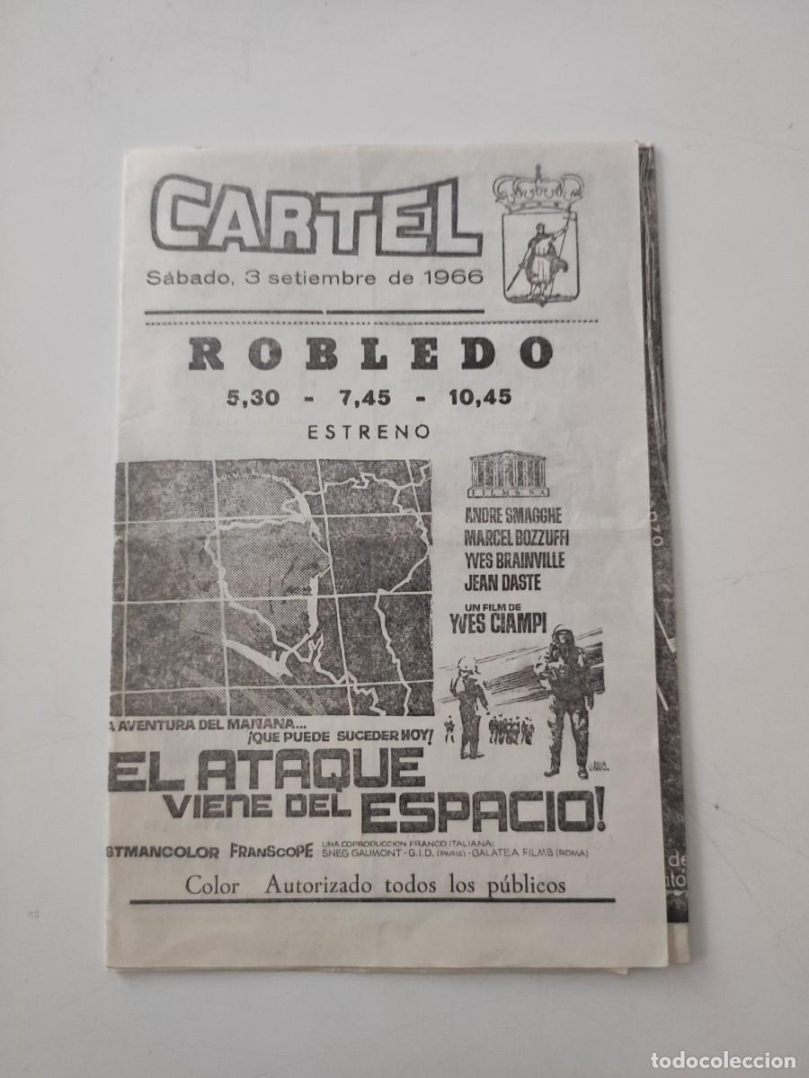 Documentos antiguos: Publicidad Cartelera 1966 Gij&oacute;n - Foto 1