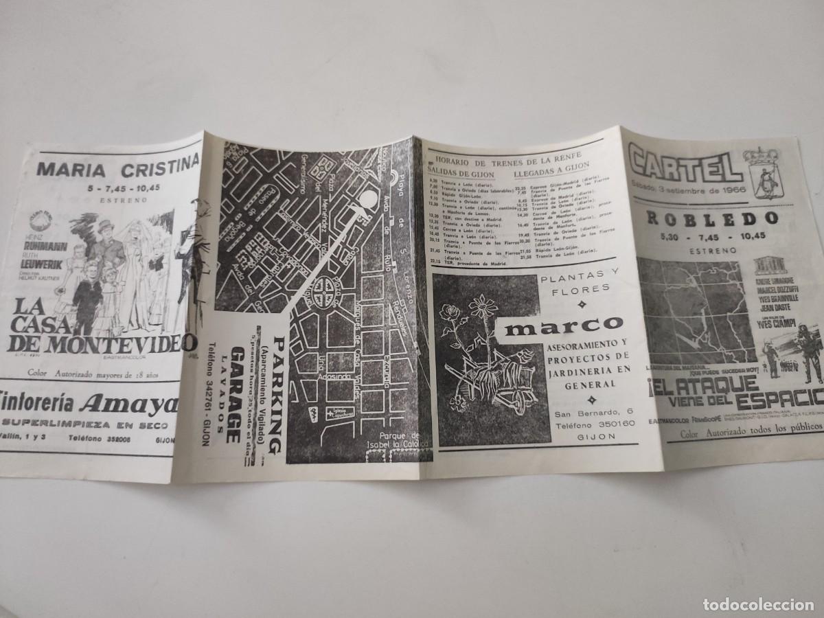Documentos antiguos: Publicidad Cartelera 1966 Gij&oacute;n - Foto 3