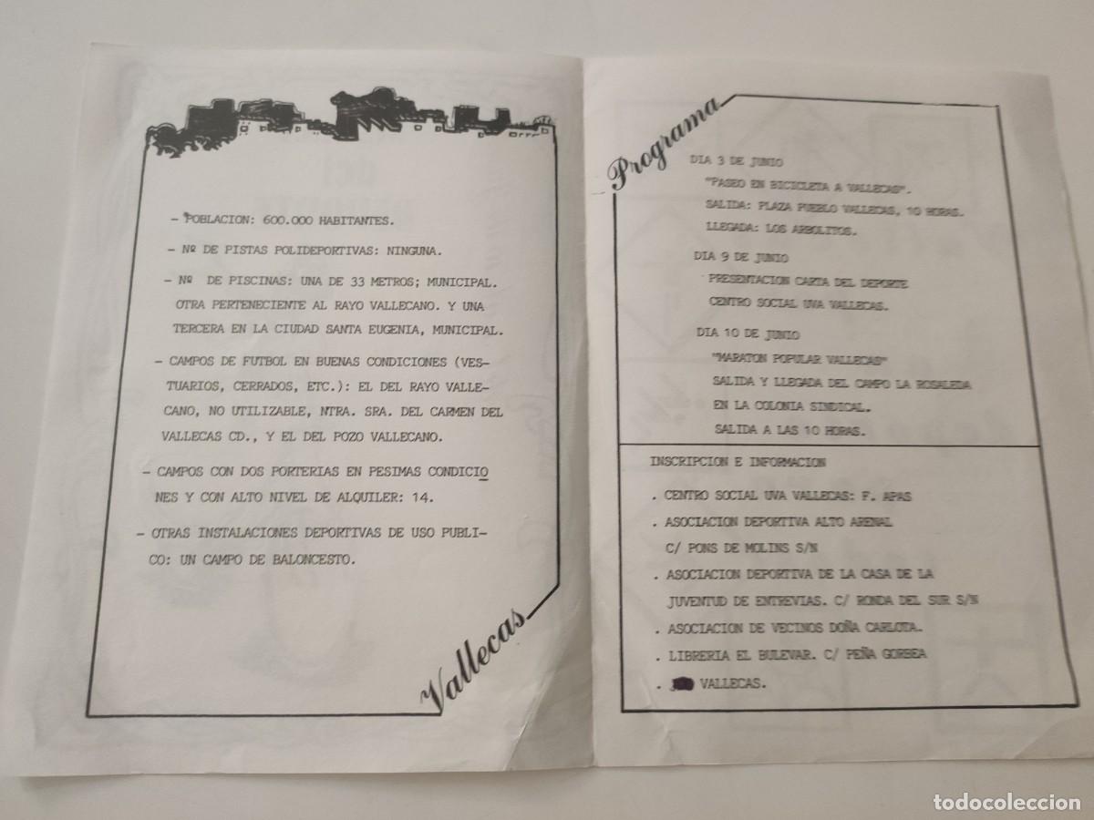 Documentos antiguos: Documento pol&iacute;tico: Semana del deporte. Vallecas. - Foto 3